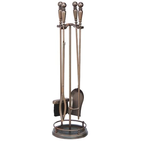 Blueprints 5 Pc Venetian Bronze Fireset With Ball Handles BL607482